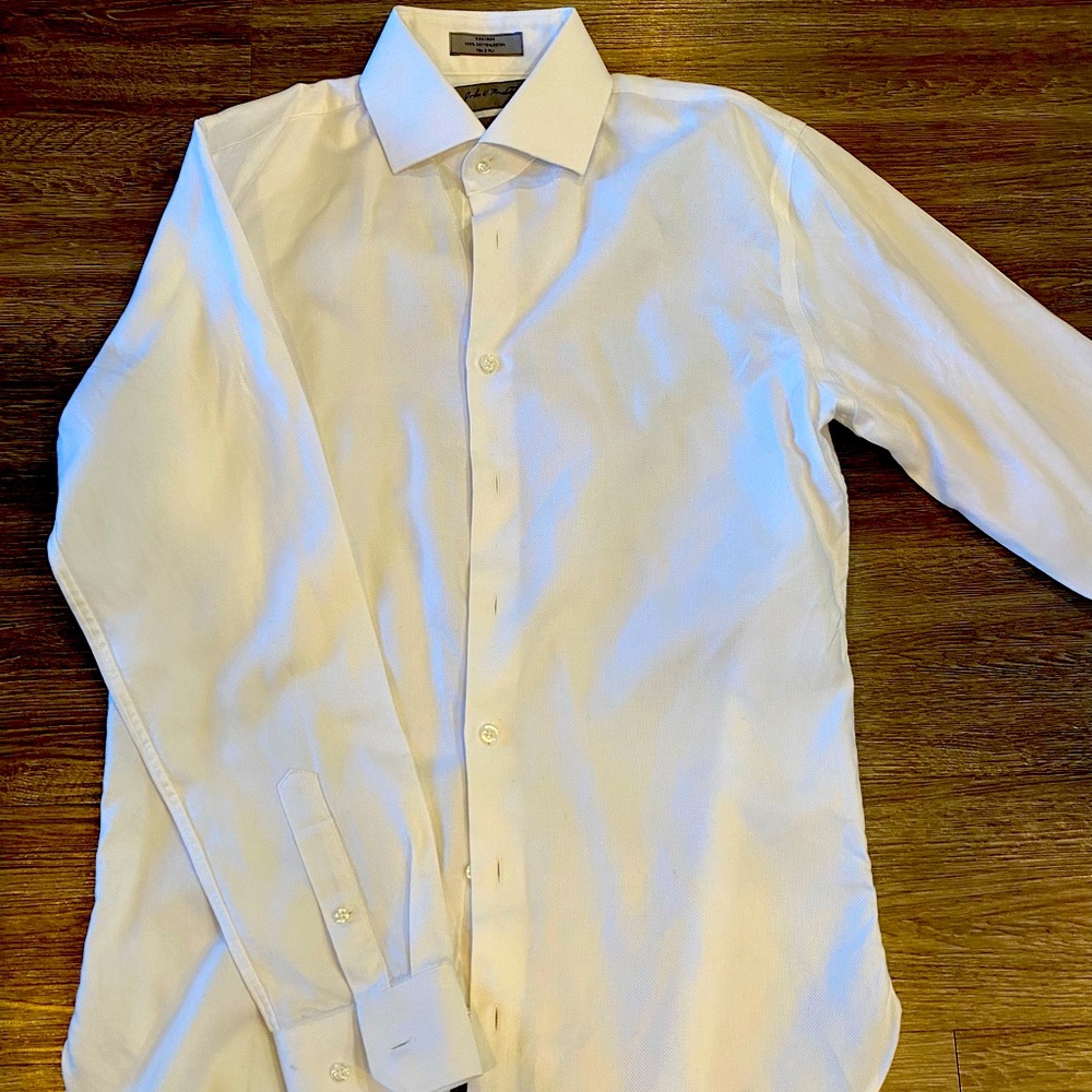 John W. Nordstrom trim fit white dress shirt